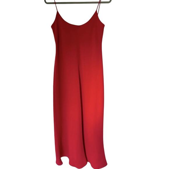 Jones New York 10 Spaghetti Strap Red Special Occasions maxi Dress Side Zip. - Picture 8 of 8